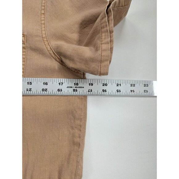Oat New York Women's Utility Jumpsuit Cropped Leg Romper Size Small Tan - Picture 7 of 13